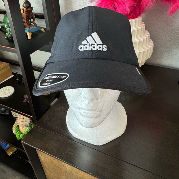 Adidas Polyester Black Aeroready Athletic Cap UPF 50 - Picture 7 of 11